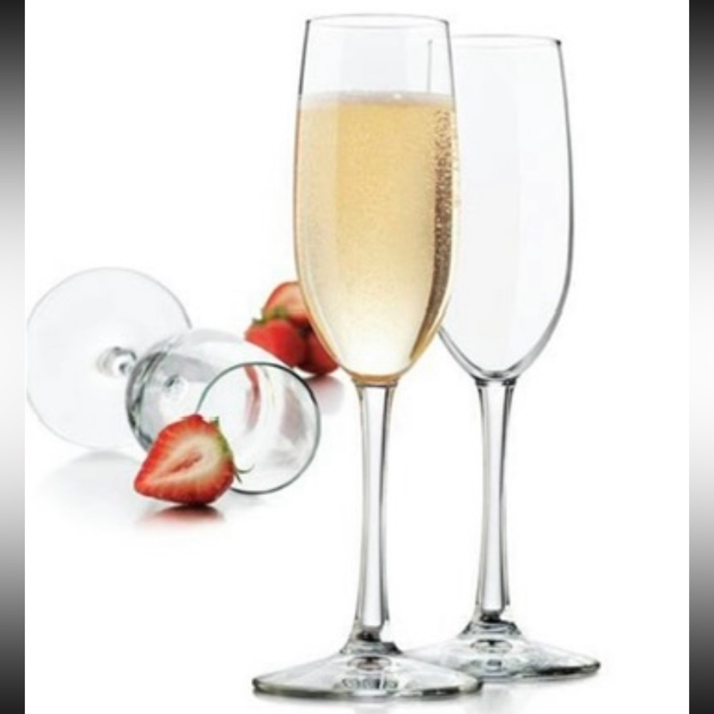 Libbey Champagne Flutes Glasses Set of 6